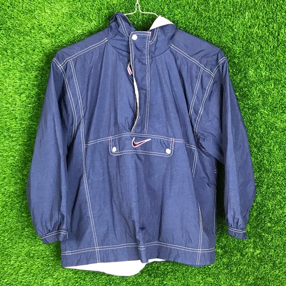 Vintage Nike Big Swoosh Windbreaker Zip Up Jacket - Picture 2 of 6